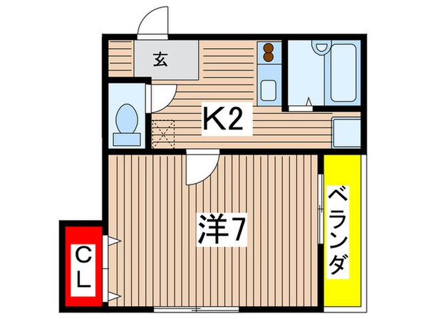 ヴァーベナ川名の物件間取画像